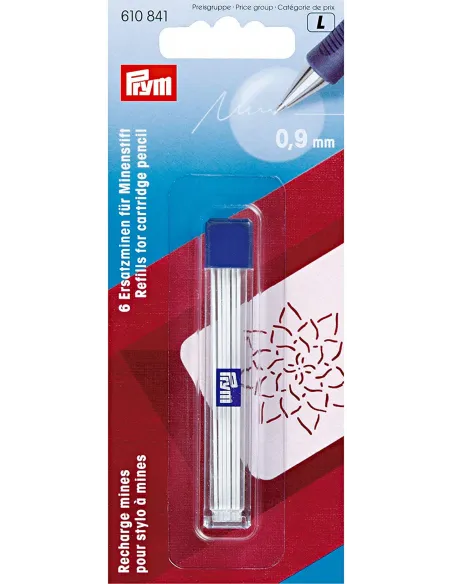 Recharges stylo à mines Prym Ø 0,9 mm blanc | Zephyr Tissus
