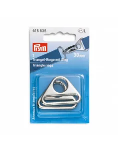 Anneaux triangulaires Prym 30 mm argent | Zephyr Tissus