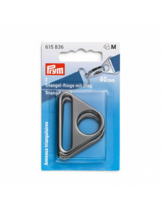 Anneaux triangulaires, 40mm, noir brillant