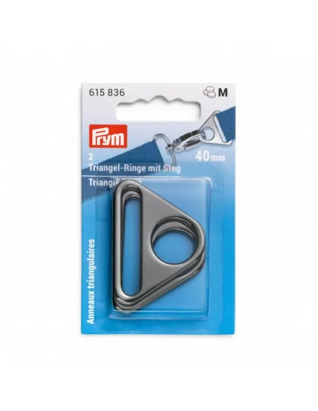 Anneaux triangulaires Prym 40 mm noir | Zephyr Tissus
