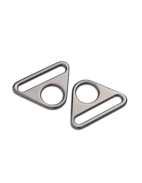 Anneaux triangulaires, 40mm, noir brillant