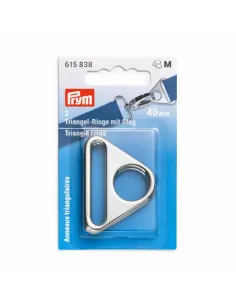 Anneau triangulaire Prym 40 mm argent | Zephyr Tissus