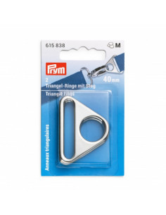 Anneaux triangulaires, 40mm, argent