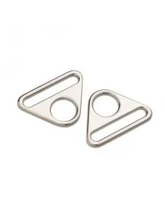 Anneau triangulaire Prym 40 mm argent | Zephyr Tissus 2