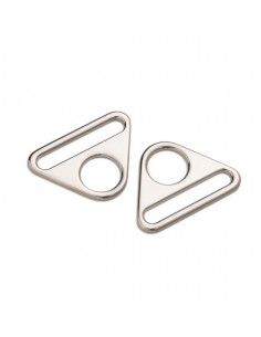 Anneaux triangulaires, 40mm, argent 2