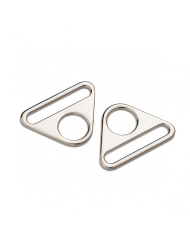 Anneaux triangulaires, 40mm, argent
