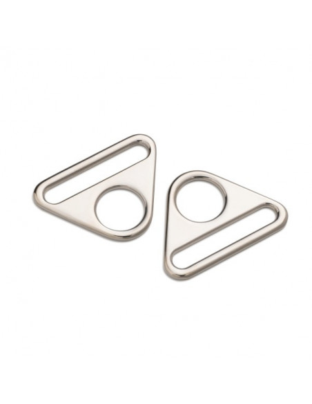 Anneaux triangulaires, 40mm, argent