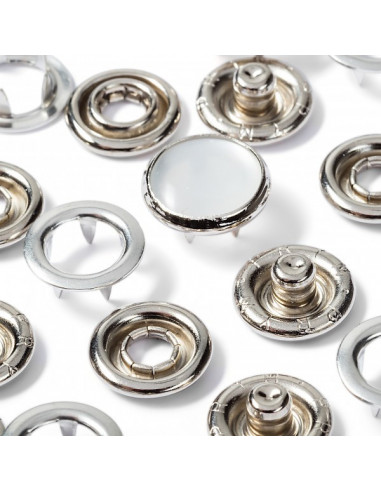 Boutons pression sans couture, jersey, capuchon en perles, 12mm