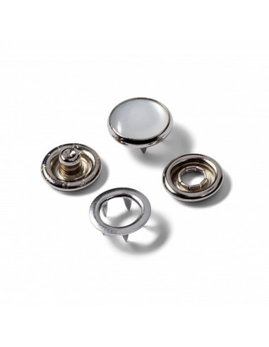 Boutons pression sans couture, jersey, capuchon en perles, 12mm