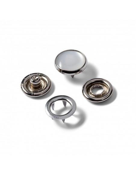 Boutons pression sans couture, jersey, capuchon en perles, 12mm