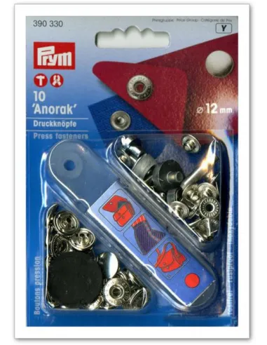 Bouton pression Anorak Prym 12 mm argenté | Zephyr Tissus