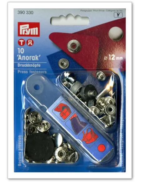 Bouton pression Anorak Prym 12 mm argenté | Zephyr Tissus