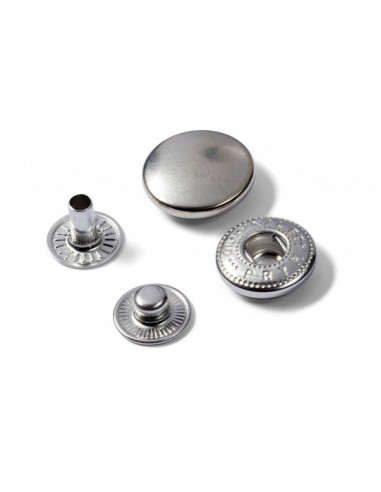 Recharge pour boutons pression sans couture, 15mm, argenté