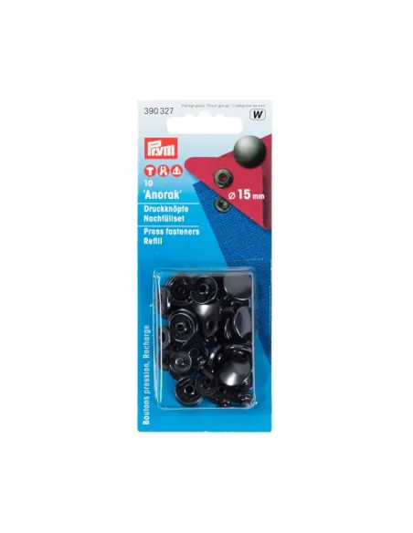 Recharge boutons pression Prym Anorak 15 mm | Zephyr Tissus