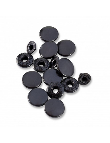 Boutons pression sans couture , Anorak, 15mm, noir