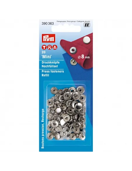 Boutons pression sans couture Prym Mini 8 mm | Zephyr Tissus