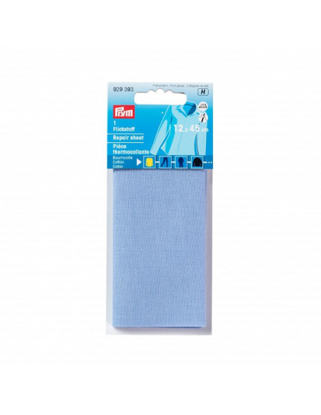 Pièce thermocollante, 12 x 45cm, bleu