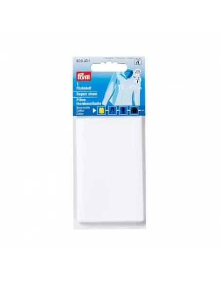 Pièce thermocollante Prym, blanc, 12 x 45 cm | Zephyr Tissus