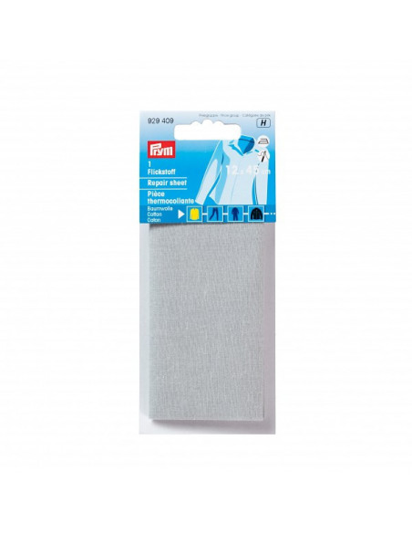 Pièce thermocollante, 12 x 45cm, gris clair