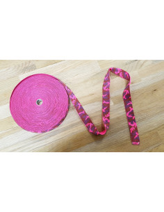 Sangle coton fantaisie rose 2
