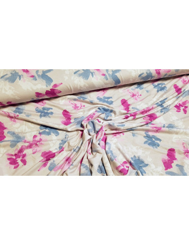 Jersey viscose fleurs abstraites
