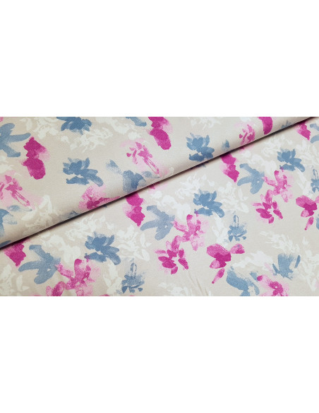 Jersey viscose fleurs abstraites