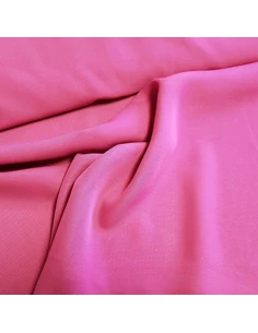 Tissu, Crêpe Mousseline Uni, Rose Fuchsia, Laize 150 cm, 100% Polyester 2