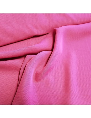Tissu, Crêpe Mousseline Uni, Rose Fuchsia, Laize 150 cm, 100% Polyester