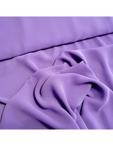 Tissu, Mousseline Unie, Violet Intense, Laize 150 cm, 100% Polyester
