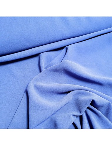 Tissu, Crêpe Mousseline Uni, Bleu Roi, Laize 150 cm, 100% Polyester