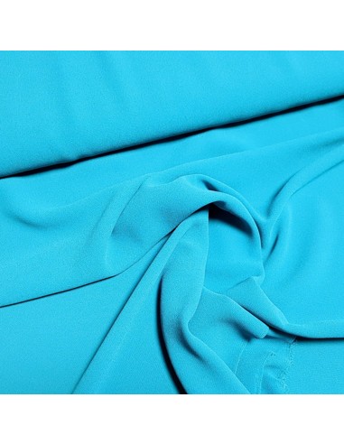Tissu, Crêpe Mousseline Uni, Bleu Pétrole, Laize 150 cm, 100% Polyester 93g/m²