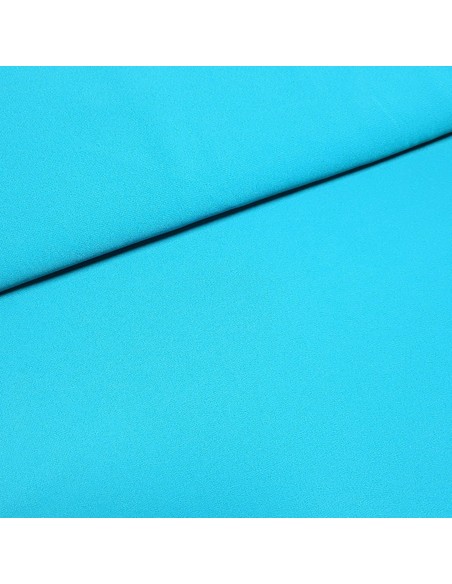 Tissu, Crêpe Mousseline Uni, Bleu Pétrole, Laize 150 cm, 100% Polyester 93g/m²