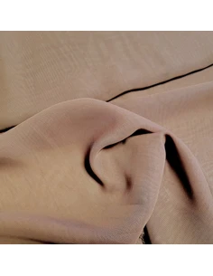 Tissu, Mousseline Unie, Marron Chocolat, Laize 150 cm, 100% Polyester 2
