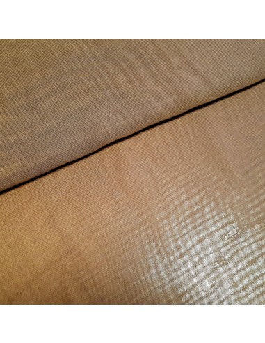Tissu, Mousseline Unie, Marron Chocolat, Laize 150 cm, 100% Polyester