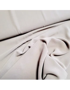 Tissu, Crêpe Mousseline Uni, Taupe, Laize 150 cm, 100% Polyester 2