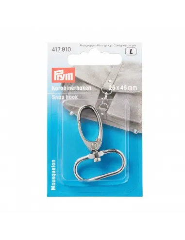 Mousqueton Prym argenté 25 x 45 mm inox | Zephyr Tissus