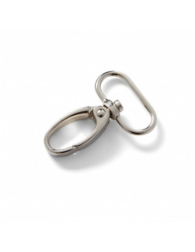 Mousqueton 25 x 45mm, argenté