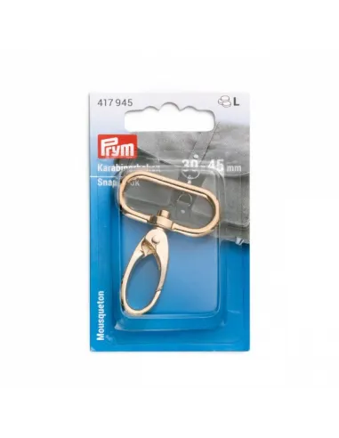 Mousqueton Prym or 30 x 45 mm, acier | Zephyr Tissus