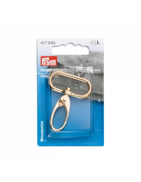 Mousqueton Prym or 30 x 45 mm, acier | Zephyr Tissus