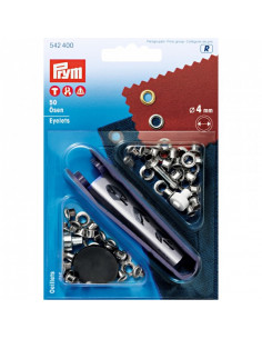 Œillets, 4,00mm, argenté