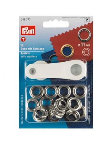 Œillets Prym argentés 11 mm | Zephyr Tissus