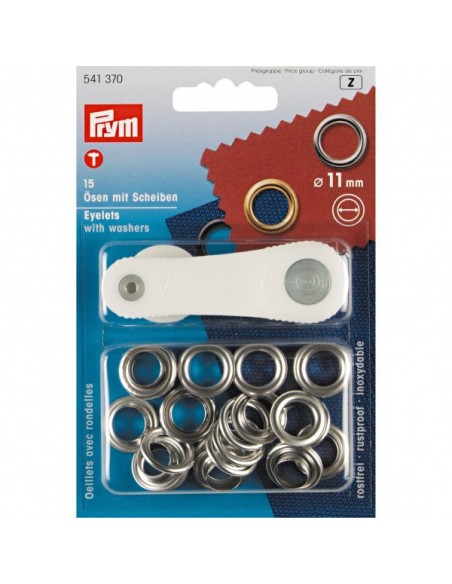 Œillets, 11,00mm, argenté