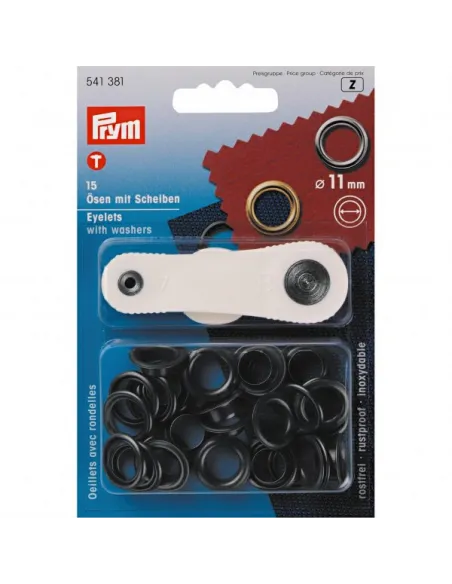 Œillets Prym brun 11 mm laiton inoxydable | Zephyr Tissus
