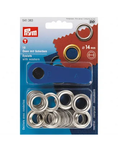 Œillets Prym argent 14 mm, laiton inoxydable | Zephyr Tissus