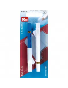 Crayon craie tailleur Prym blanc et bleu | Zephyr Tissus