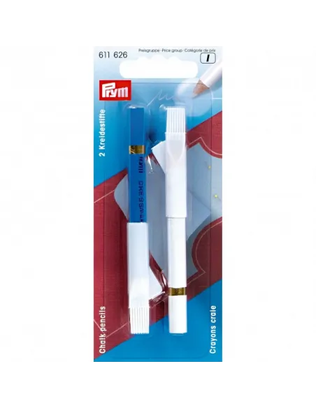 Crayon craie tailleur Prym blanc et bleu | Zephyr Tissus
