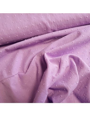 Tissu, Plumetis de Coton, Violet, Laize 140 cm, 100% Coton 115g/m²