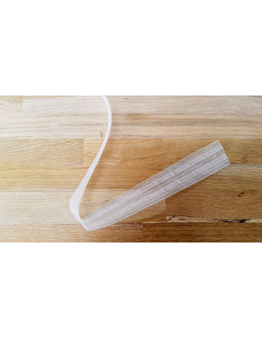 Ruban fronceur 45mm poly, transparent