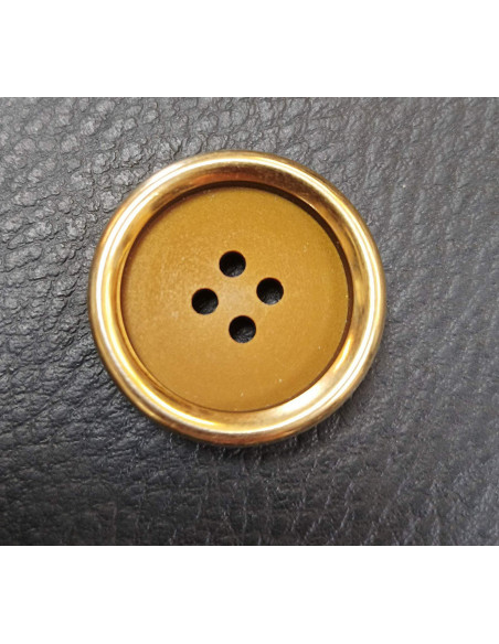 Bouton doré et marron