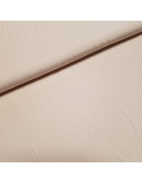 Tissu, Viscose Piquée Unie, Écrue, Laize 140 cm, 100% Viscose 170g/ml